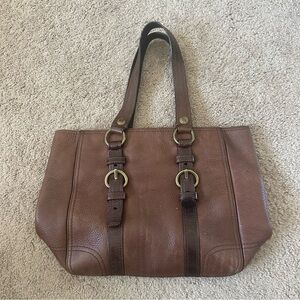 Coach Vintage Brown Leather Tote Bag